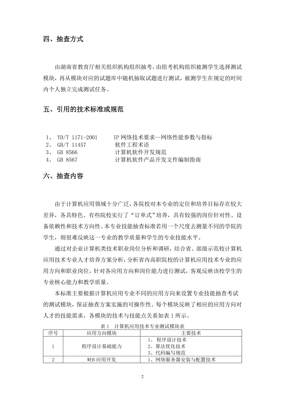 计算机应用技术专业技能抽测考核标准_第4页