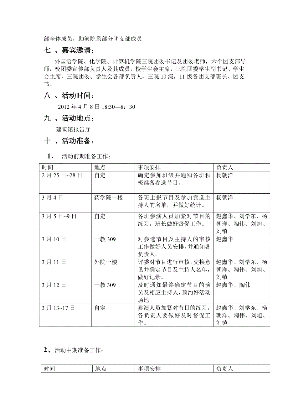 烟台大学校级经典团日活动策划书_第3页