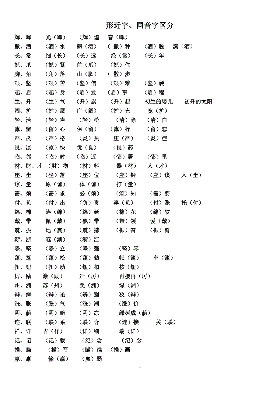 形近字、同音字的地得_第1页
