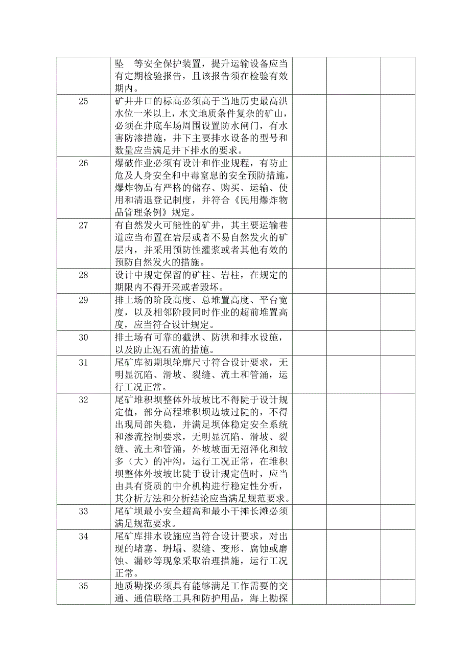 金属与非金属矿山企业安全评价审查表_第3页