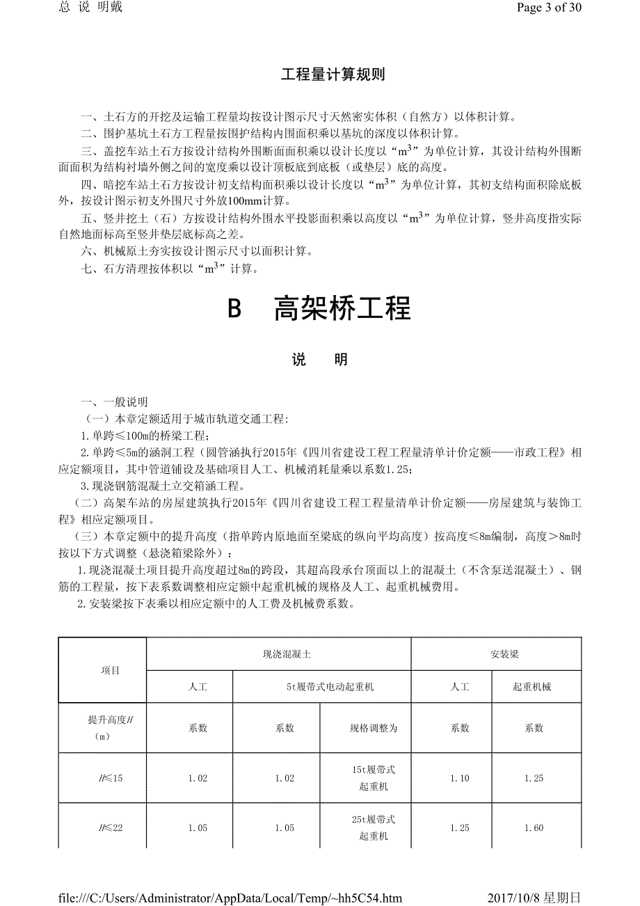 四川省2015定额说明及计算规则-城市轨道交通工程_第3页