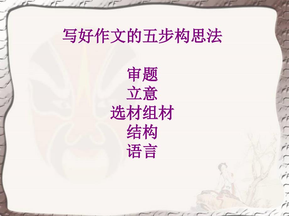 写好作文的五步构思法_第1页