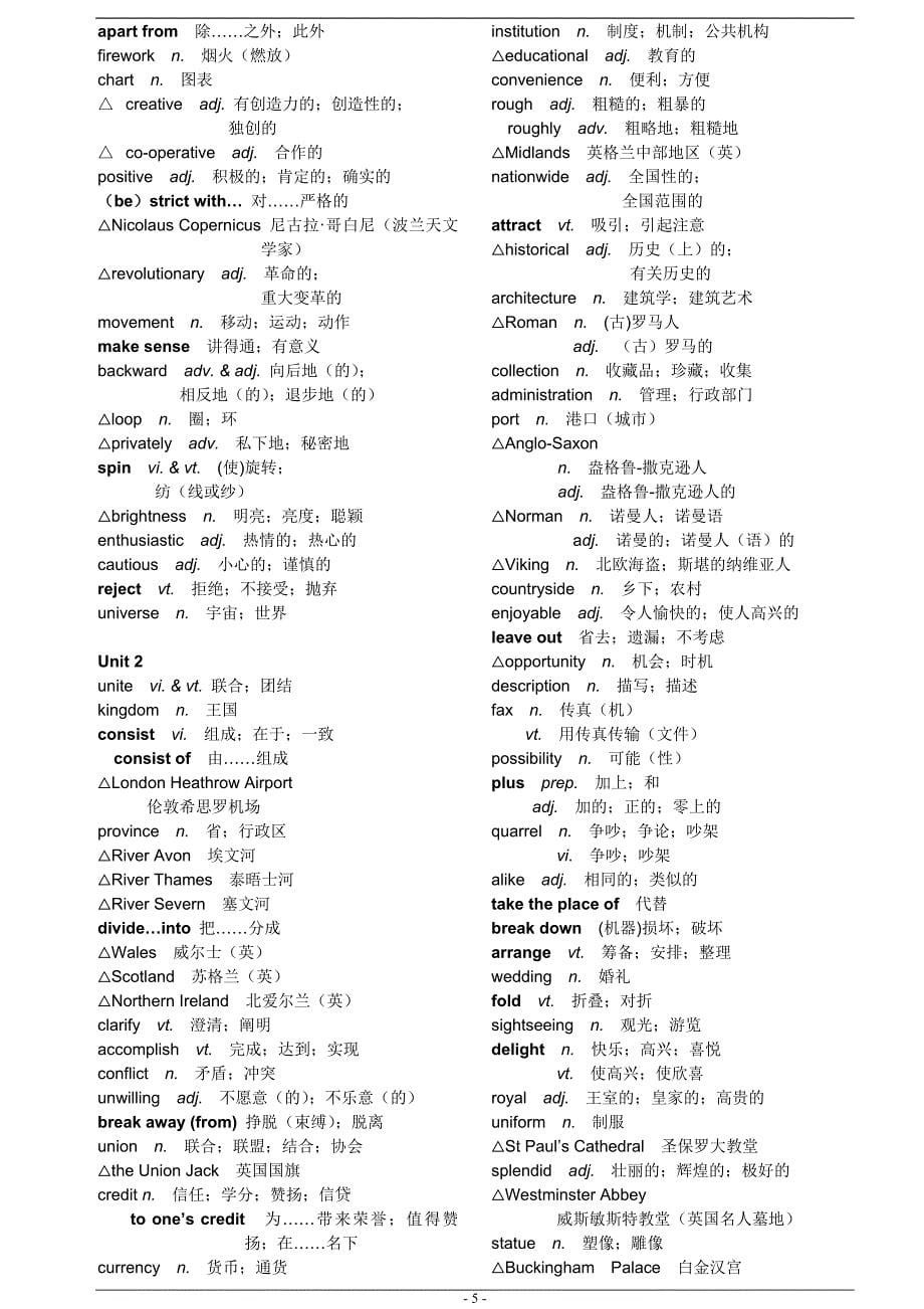 人教版高中英语除必修一二以外所有单词表_第5页