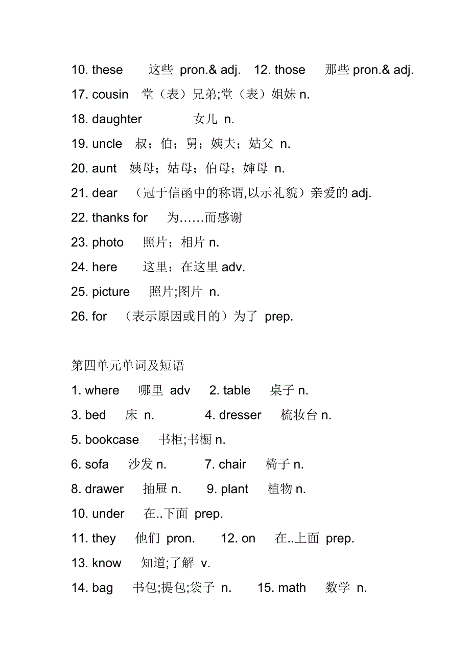 人教版新目标七年级上册英语单词表_第3页