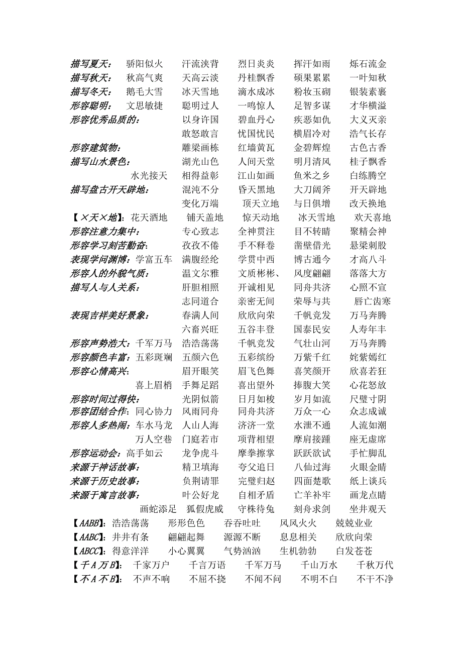 小学四年级语文期末复习积累材料_第3页