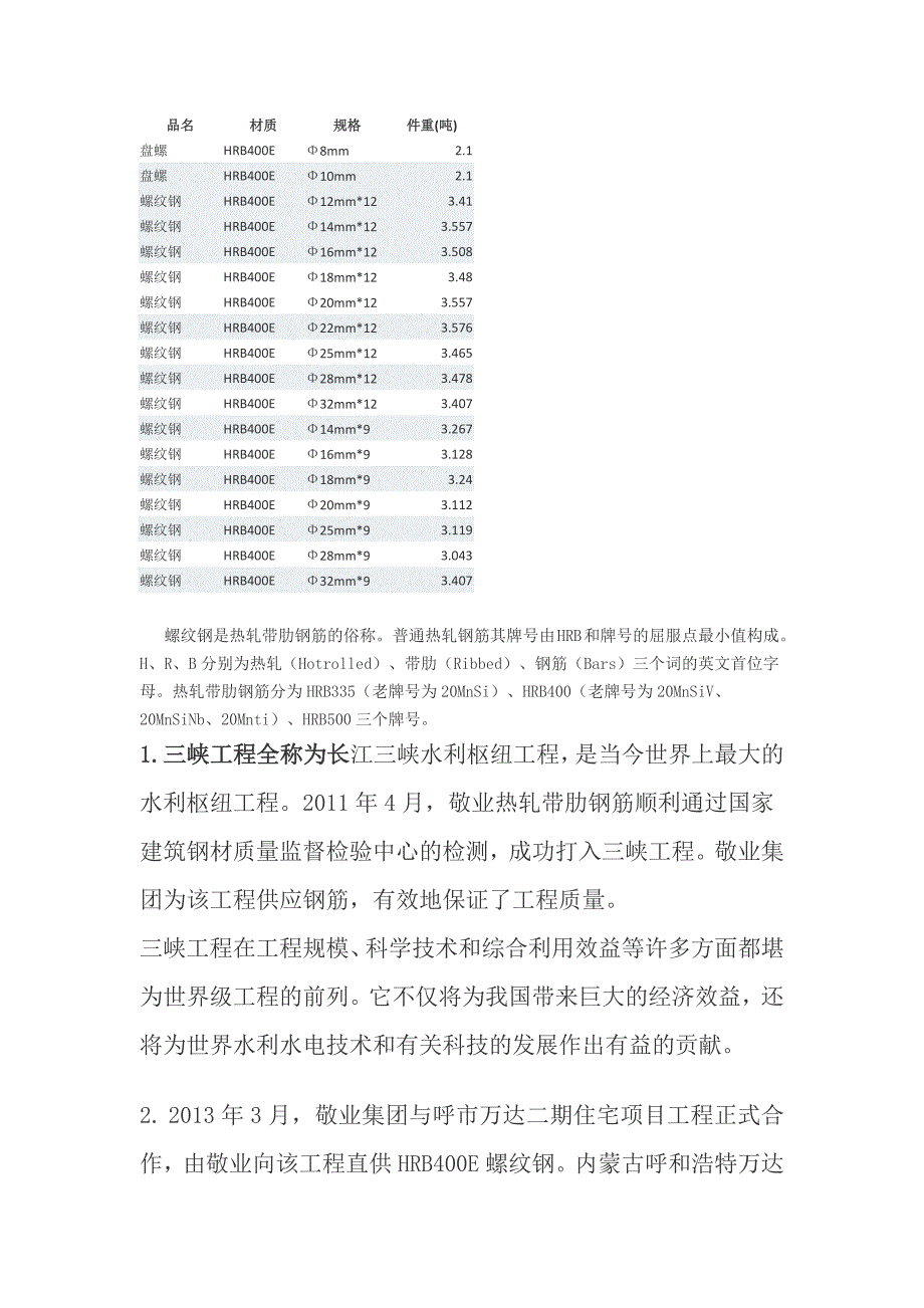 河北敬业集团螺纹钢成功案例_第1页