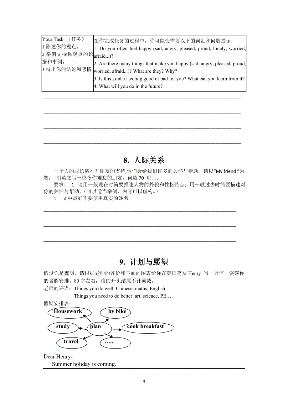 题目中考英语24个话题书面表达_第4页