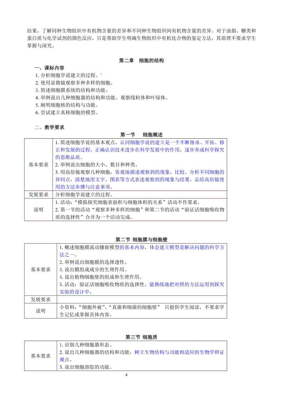 浙江省普通高中新课程实验生物科学教学指导意见_第4页