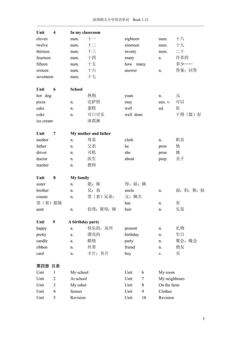 深圳朗文小学英语单词表第1册到第12册_第5页