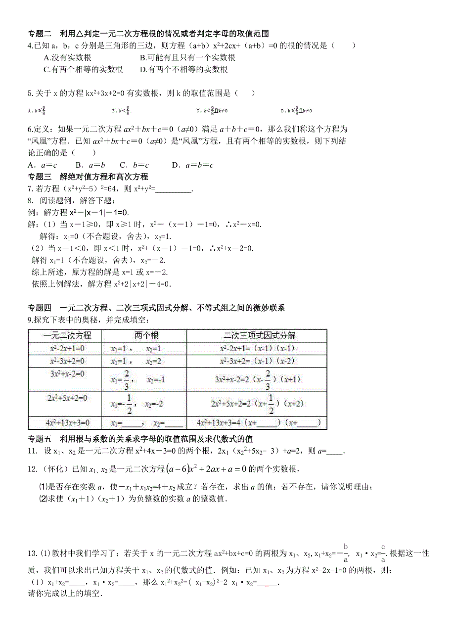 一元二次方程培优_第2页