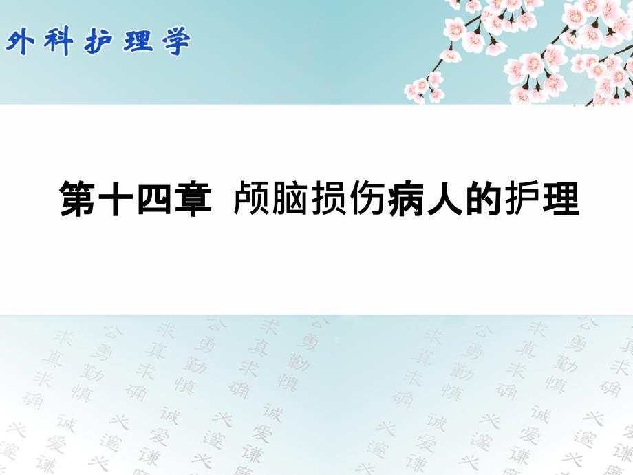 外科护理学配套光盘颅脑损伤病人的护理_第1页