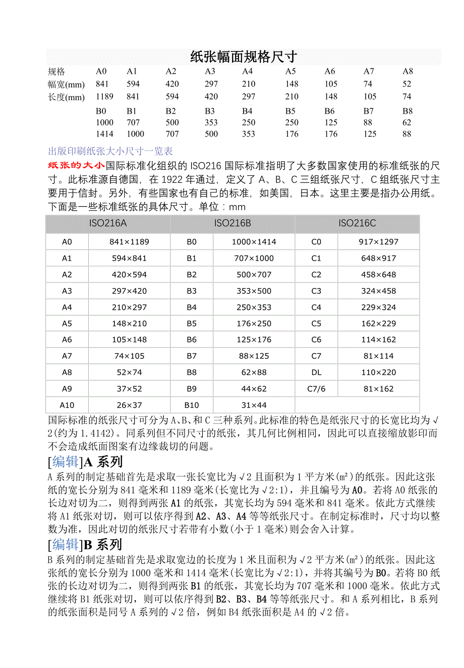 纸张幅面规格尺寸_第1页