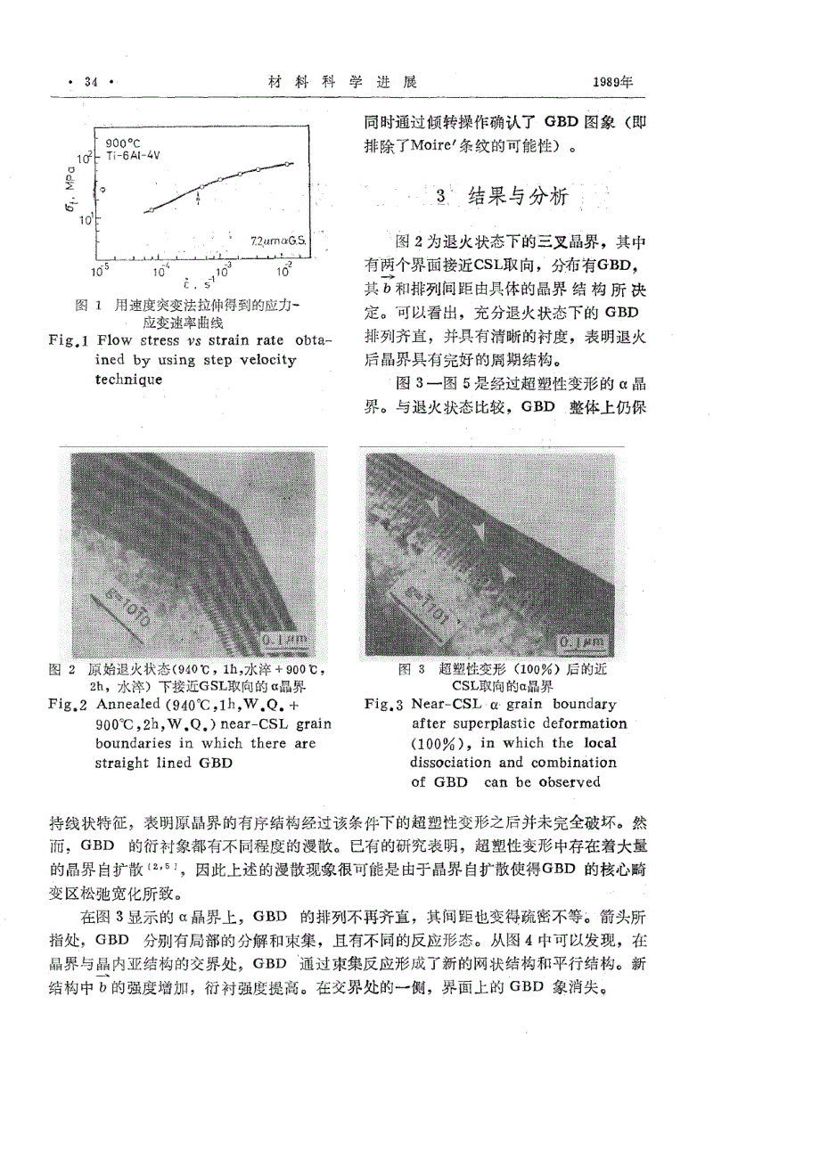 超塑性变形Ti-6Al-4V合金中接近重位点阵取向α晶界滑动机制的TEM研究_第2页