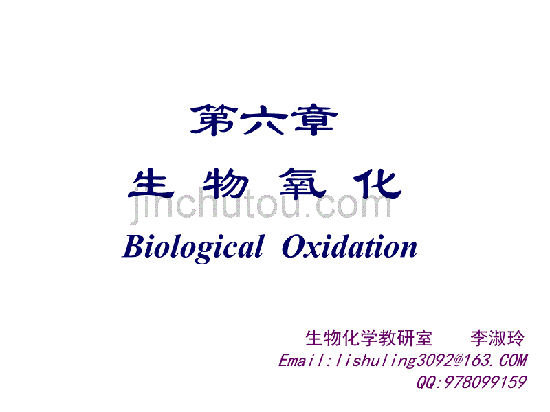 生物氧化(20121028)_第1页