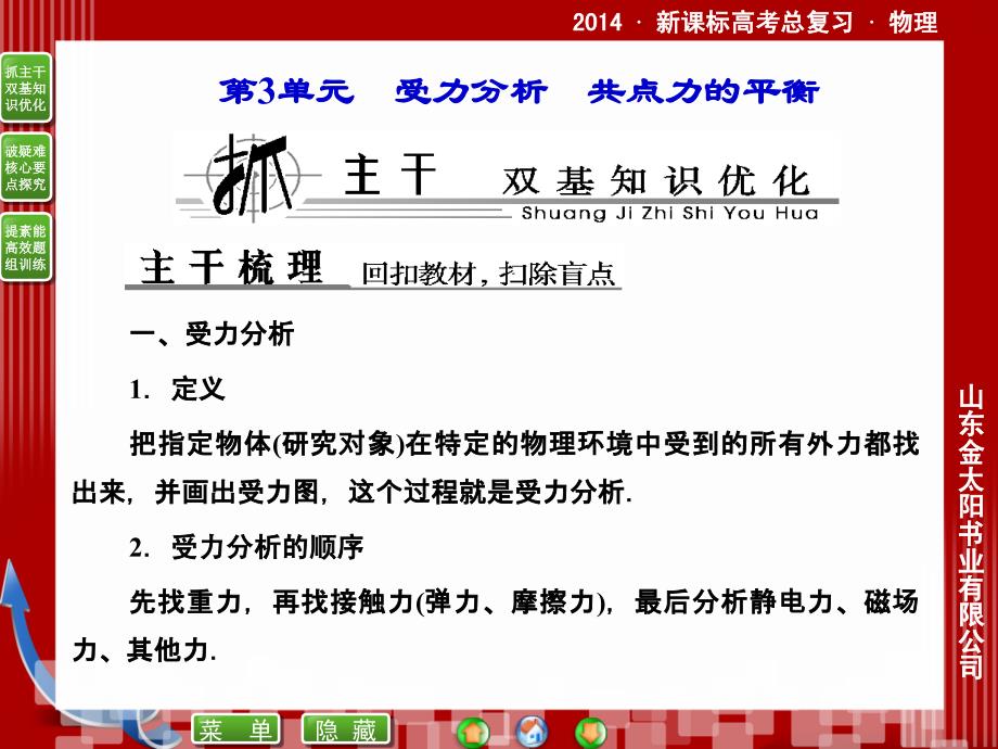 【优化探究】2014年新课标高考总复习人教物理必修1(24份课件课时作业)1-2-3_第1页