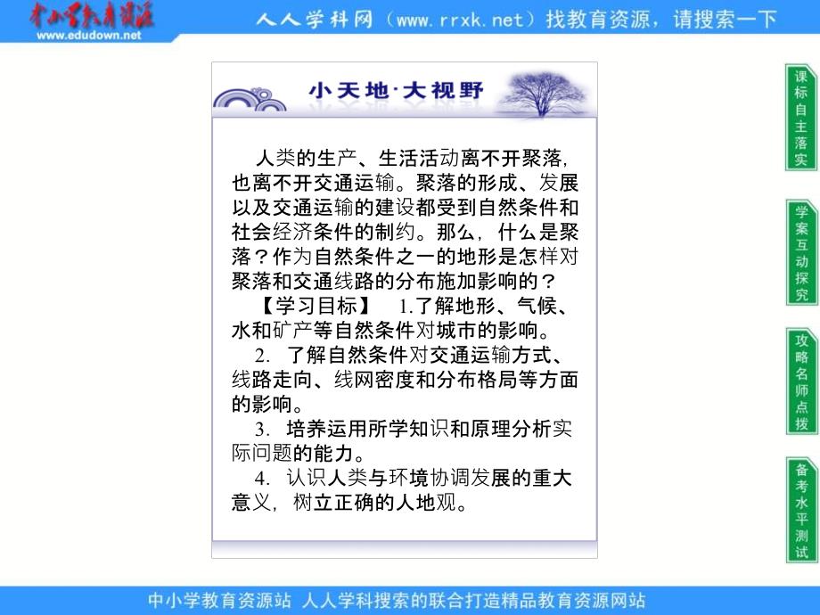 中图版地理必修1《自然条件对聚落及交通线路》课件2_第3页