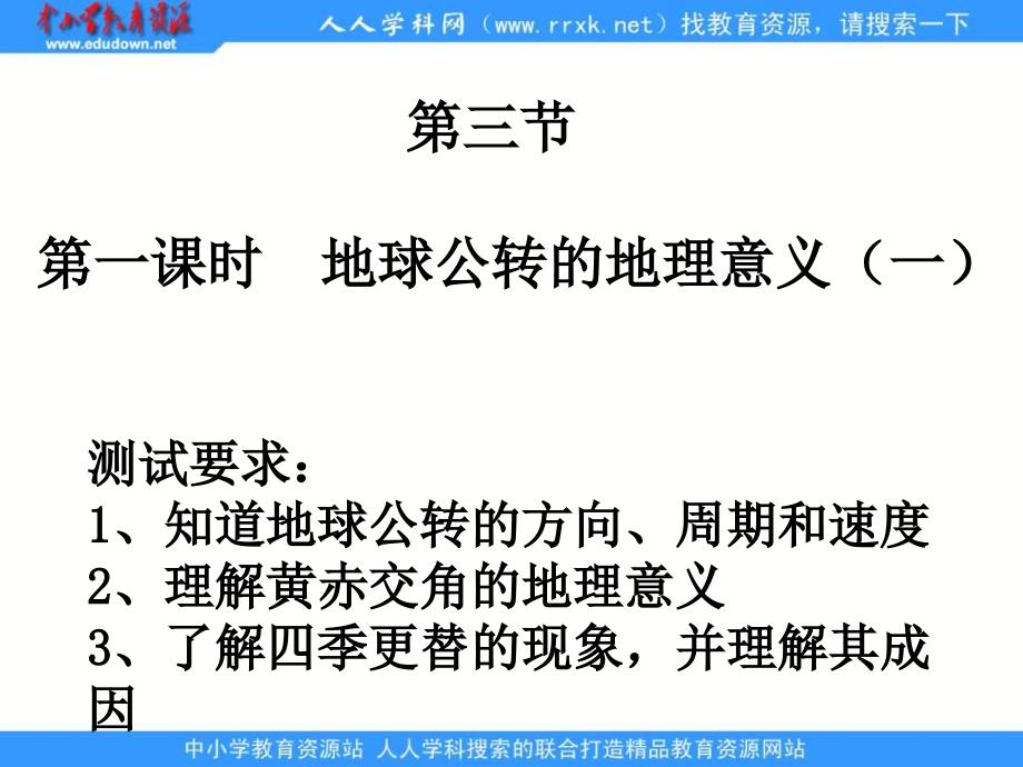 2013年鲁教版必修一1.3《地球公转的地理意义》课件7_第2页