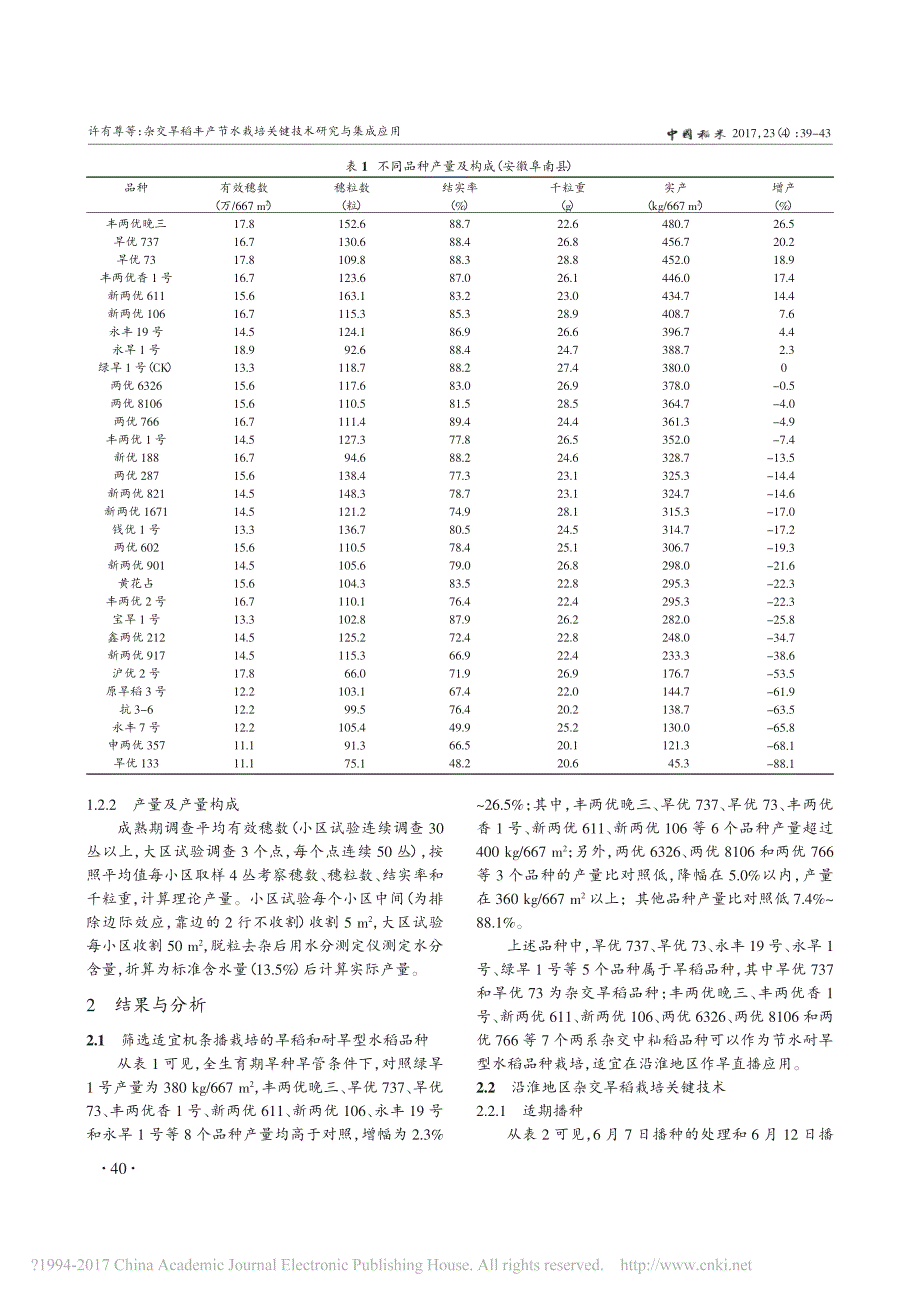 杂交旱稻丰产节水栽培关键技术研究与集成应用_第2页