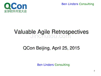 4.Ben Linders--Valuable Agile Retrospectives