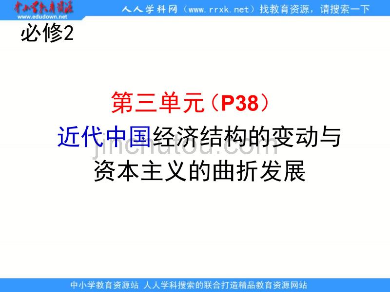 人教版历史必修2《近代中国经济结构的变动与发展》课件1_第1页