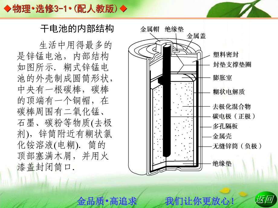 2013-2014学年高中物理人教版选修3-1同步辅导与检测课件闭合电路的欧姆定律_第3页