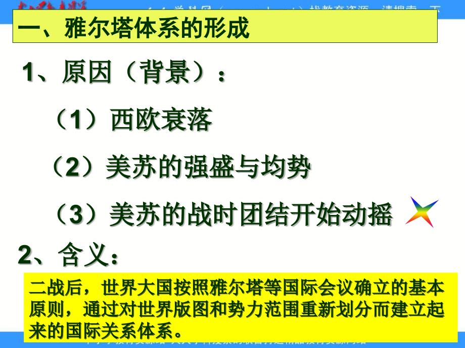 2013人民版选修3《战后初期的世界政治形势》课件_第4页