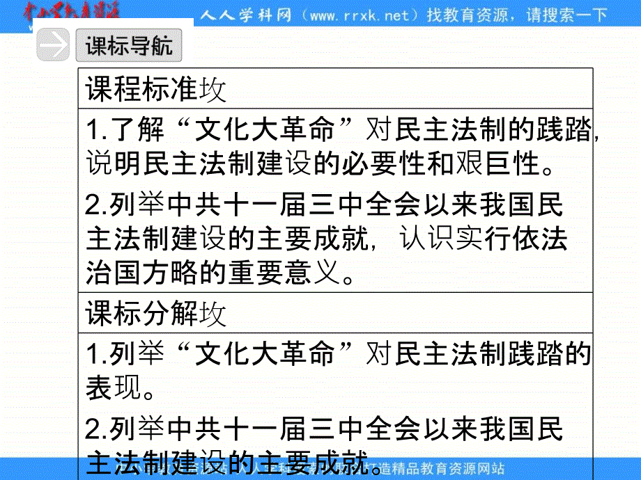 2013人民版必修一4.2《政治建设的曲折历程及其历史性转折》课件_第2页