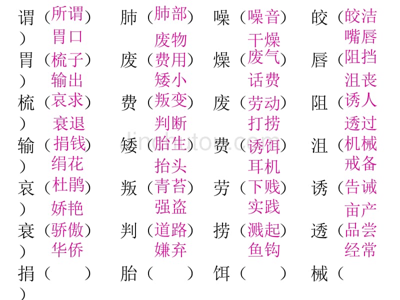 五年级生字组词和形近字组词_第3页