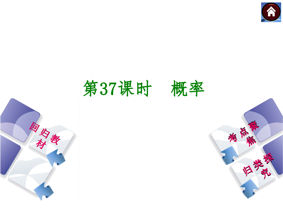 【2014中考复习方案】(苏科版)中考数学复习权威课件37概率_第1页