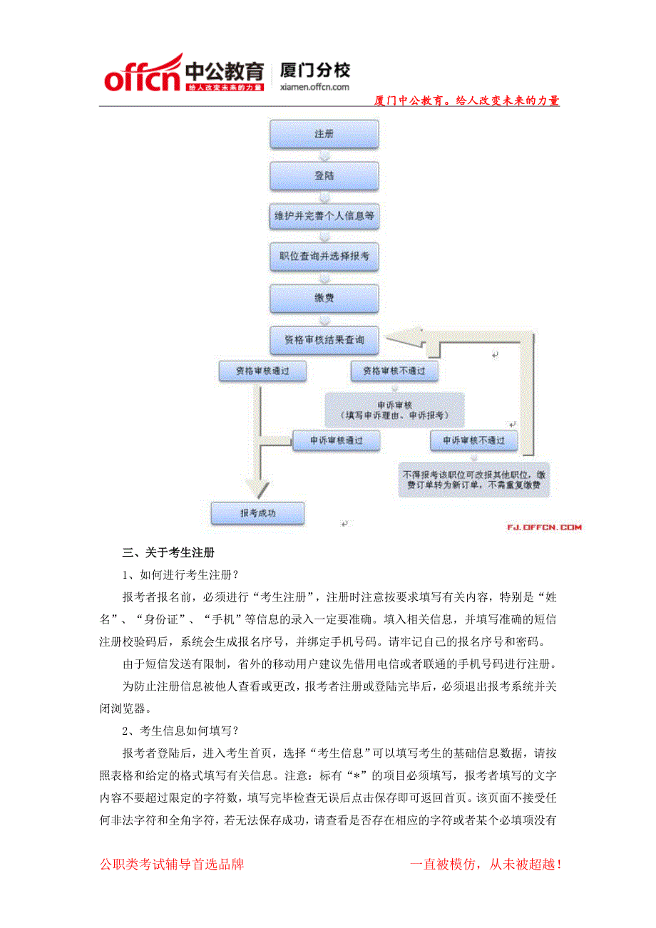 2014下半年福建厦门公务员考试报考指南之报考注意事项_第2页