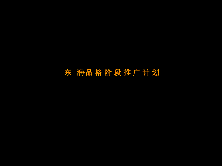 房地产策划案例东润枫景品格推广_第1页