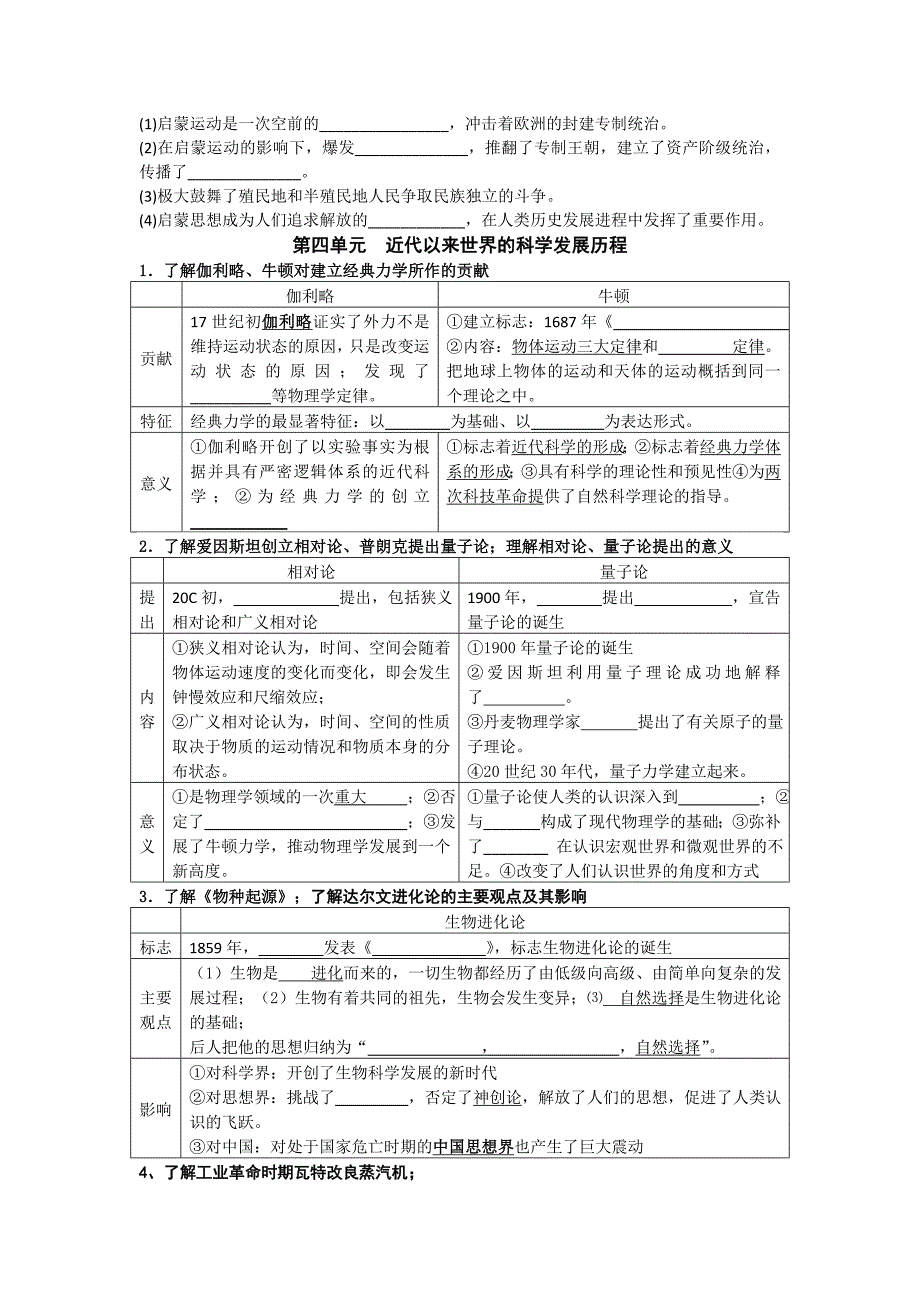 2014高考历史考点专题提练《文化史》专题六西方人文精神的起源及其发展_第2页