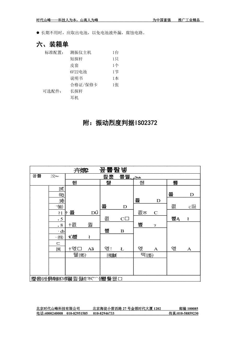 VM-63A便携式测振仪使用说明书_第5页