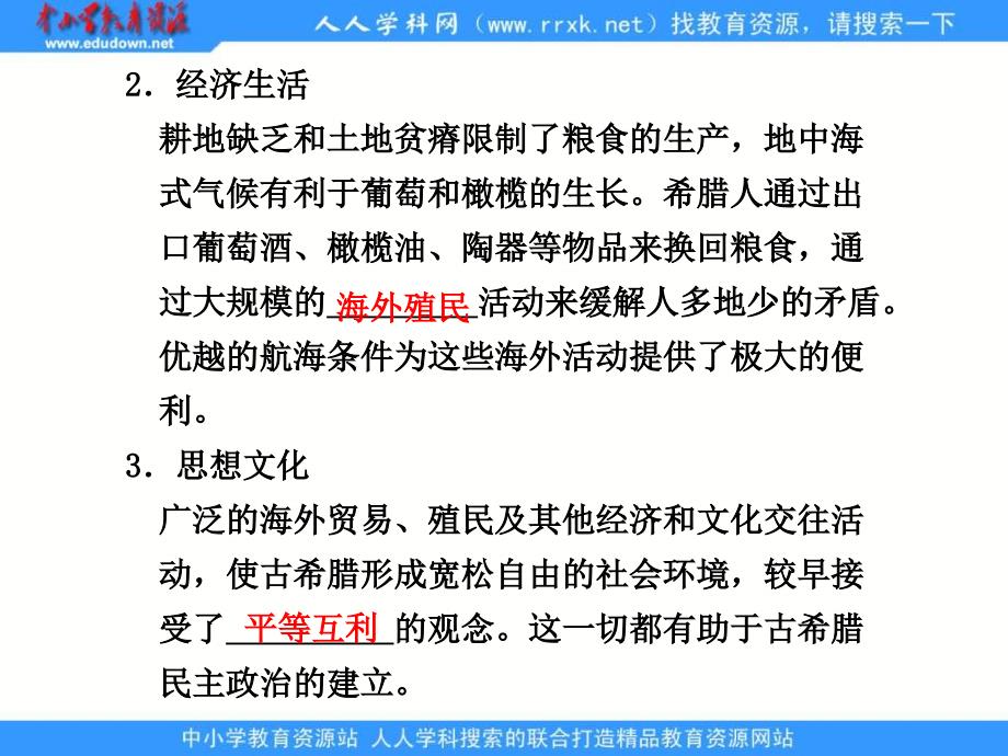 人民版历史必修1《民主政治的摇篮——古代希腊》课件3_第3页