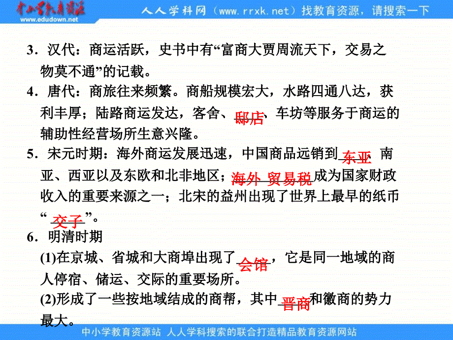 人民版历史必修2《古代中国的商业经济》课件之二_第2页