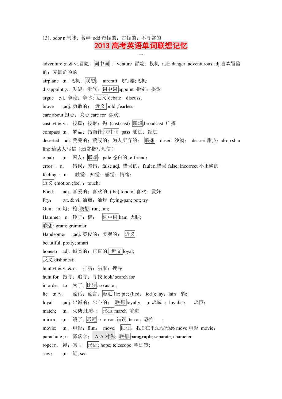 2013高考英语形近词与近义词总结归纳专项指导_第4页