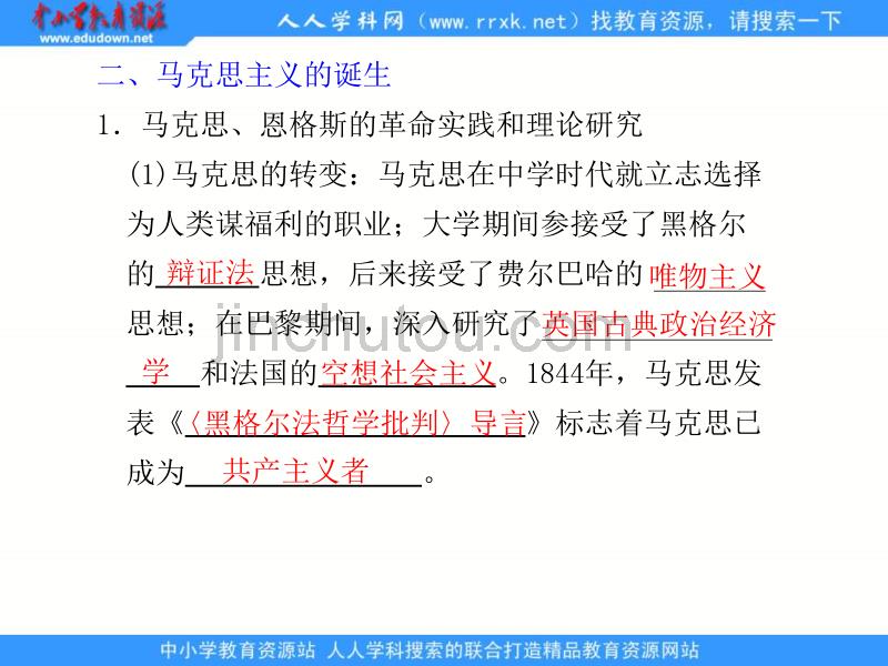 人民版历史必修1《马克思主义的延生》课件_第5页