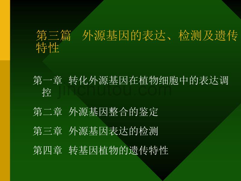 外源基因的表达检测及遗传特性_第1页