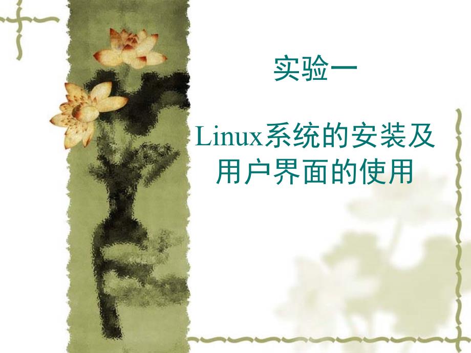 实验一Linux系统的使用_第1页