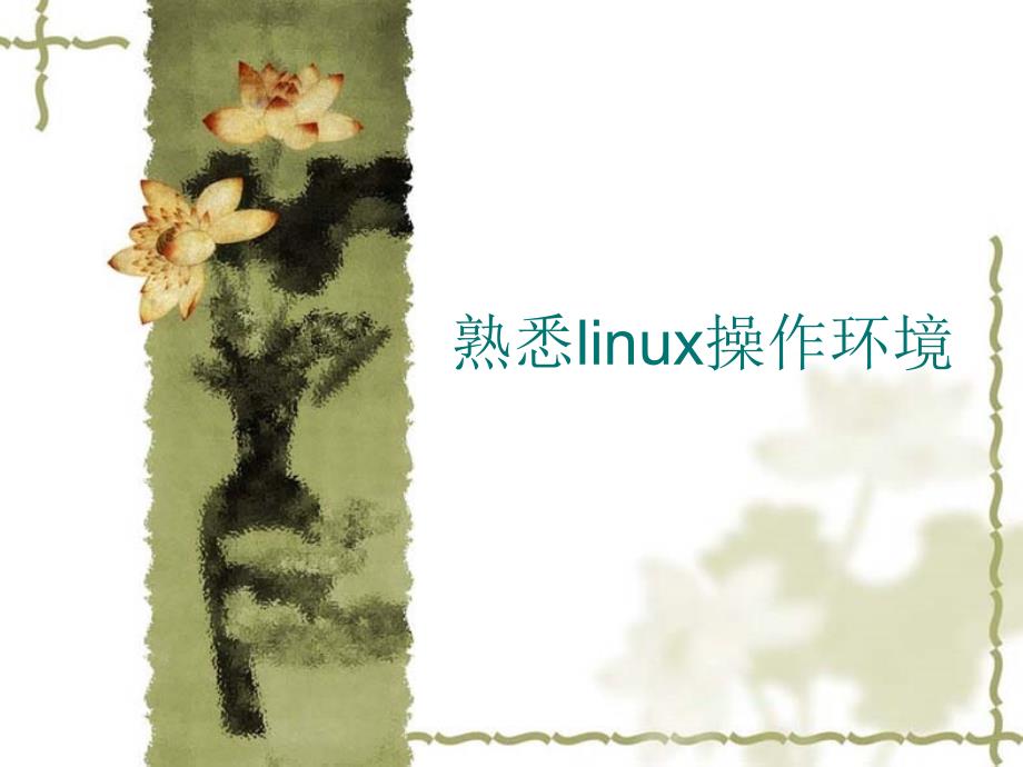 熟悉linux操作环境和常见命令_第1页