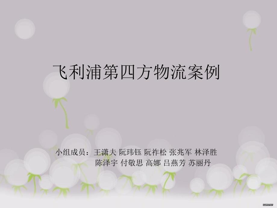 飞利浦第四方物流案例_第1页