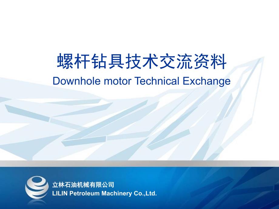 螺杆钻具技术交流资料Downhole motor Technical Exchange_第1页