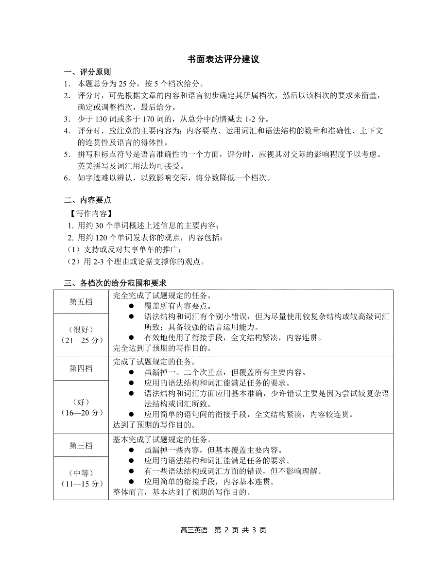 南京市2017届高三年级第三次模拟考试参考答案_第2页