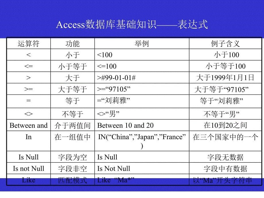 access表达式及通配符_第5页