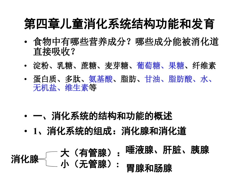 儿童消化系统的结构功能及发育_第1页