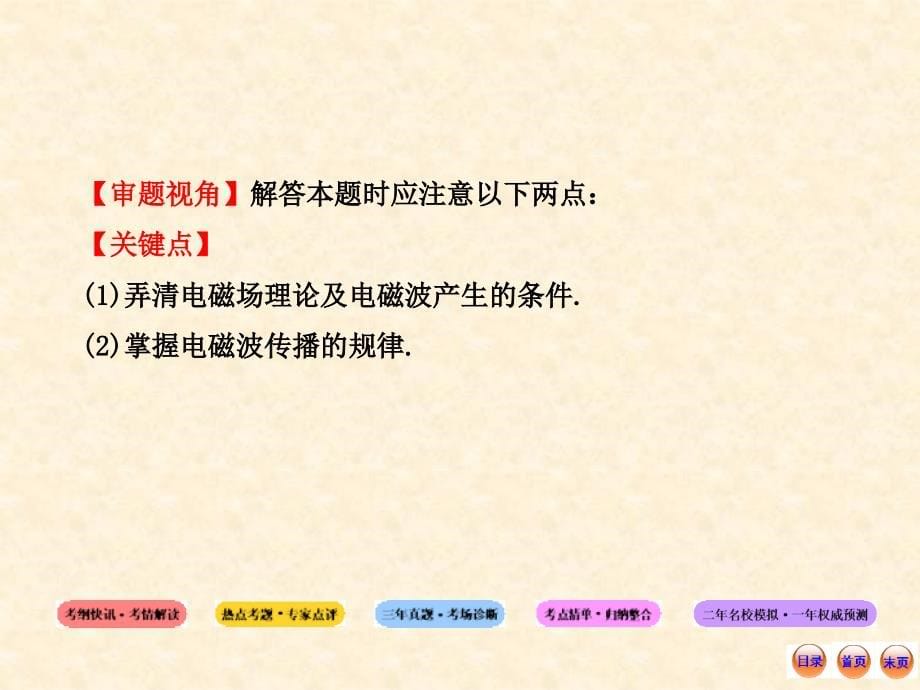 [精]2013高考物理冲刺复习课件专题十七电磁波相对论简介(54张)_第5页