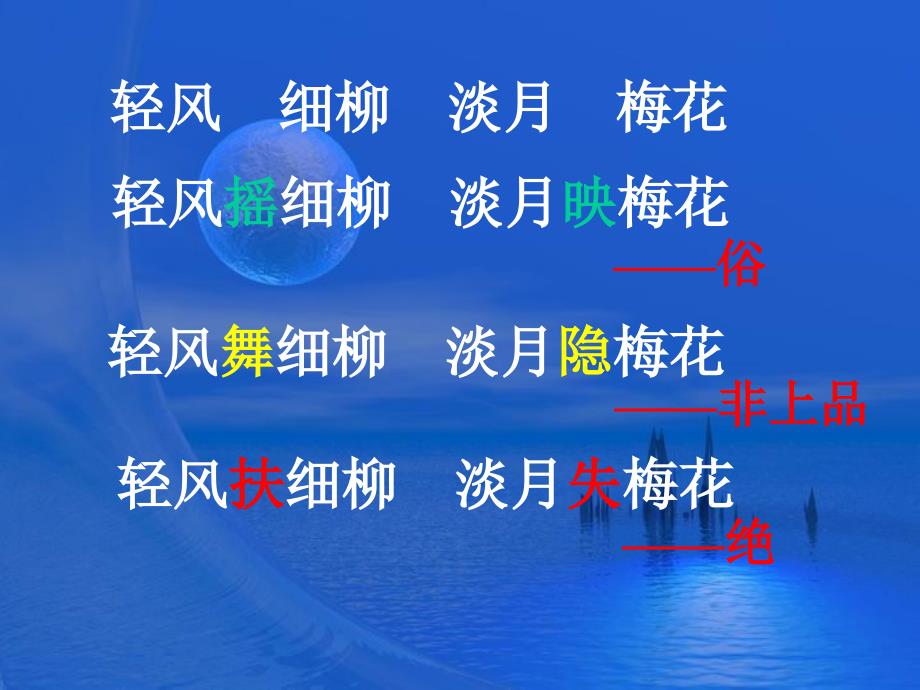 2011高考语文诗歌鉴赏炼字课件_第2页