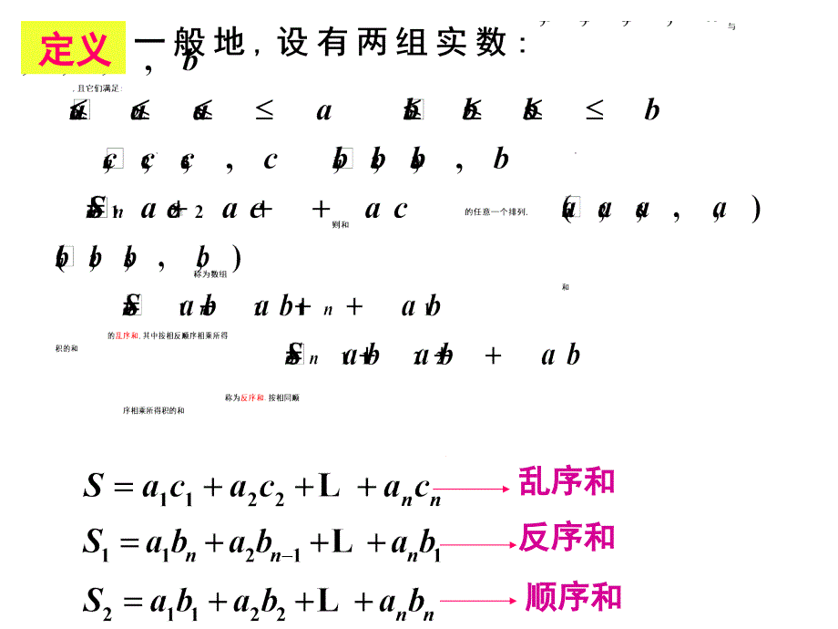 省示范高中文科艺术班课件(选修4-5)排序不等式课件_第4页