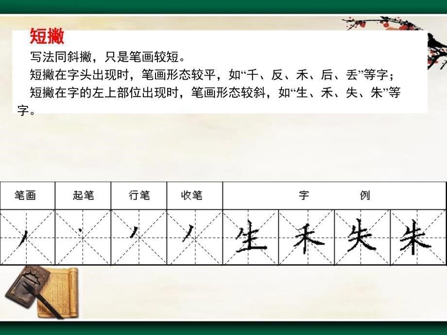 如何写好汉字之短撇_第5页