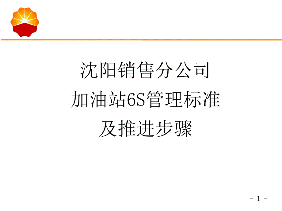 XXX公司销售加油站6S管理推进步骤及标准_第1页